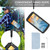 Samsung Galaxy S21 FE R-JUST Shockproof Water Resistant Dust-proof Metal + Silicone Protective Case with Holder - Black