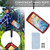 Samsung Galaxy S21 FE R-JUST Shockproof Water-resistant Dust-proof Metal + Silicone Protective Case with Holder - Red
