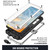 Samsung Galaxy S21 FE R-JUST Shockproof Water Resistant Dust-proof Metal + Silicone Protective Case with Holder - Silver