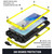 Samsung Galaxy S21 Ultra 5G R-JUST Shockproof Water Resistant Dust-proof Metal + Silicone Protective Case with Holder - Yellow