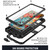 Samsung Galaxy S21+ 5G R-JUST Shockproof Water Resistant Dust-proof Metal + Silicone Protective Case with Holder - Black