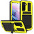 Samsung Galaxy S21+ 5G R-JUST Shockproof Water Resistant Dust-proof Metal + Silicone Protective Case with Holder - Yellow