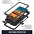 Samsung Galaxy S22 5G R-JUST Metal + Silicone Holder Phone Case - Black