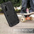 Samsung Galaxy S22 5G R-JUST Metal + Silicone Holder Phone Case - Black