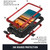 Samsung Galaxy S22 5G R-JUST Metal + Silicone Holder Phone Case - Red