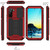 Samsung Galaxy S22 5G R-JUST Sliding Camera Metal + Silicone Holder Phone Case - Red