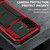 Samsung Galaxy S22 5G R-JUST Sliding Camera Metal + Silicone Holder Phone Case - Red