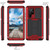 Samsung Galaxy S22 Ultra 5G R-JUST Sliding Camera Metal + Silicone Holder Phone Case - Red