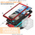 Samsung Galaxy S22 Ultra 5G R-JUST Sliding Camera Metal + Silicone Holder Phone Case - Red