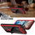 Samsung Galaxy S22 Ultra 5G R-JUST Sliding Camera Metal + Silicone Holder Phone Case - Red
