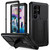 Samsung Galaxy S23 Ultra 5G R-JUST Sliding Camera Design Life Water-resistant Dustproof Shockproof Phone Case - Black