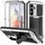 Samsung Galaxy S25 5G R-JUST Sliding Camera Life Water Resistant Holder Phone Case - Silver