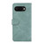 Google Pixel 9a ABEEL Color Block Magnetic RFID Leather Phone Case - Cyan-Pink