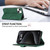 Google Pixel 9a ABEEL Color Block Magnetic RFID Leather Phone Case - Green-Black