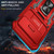 Google Pixel 9a Armor PC + TPU Camera Shield Phone Case - Red