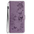 Google Pixel 9a Butterflies and Flowers Leather Phone Case - Purple