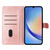 Google Pixel 9a Butterflies and Flowers Leather Phone Case - Rose Gold