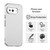 Google Pixel 9a Candy PC Hybrid TPU Shockproof Phone Case - White