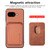 Google Pixel 9a Carbon Fiber Leather Card Magsafe Phone Case - Brown