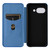 Google Pixel 9a Carbon Fiber Texture Flip Leather Phone Case - Blue
