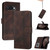 Google Pixel 9a Cubic Skin Feel Flip Leather Phone Case - Brown