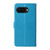 Google Pixel 9a Embossed Butterfly Flowers Leather Phone Case - Blue