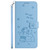 Google Pixel 9a Embossed Kitten Phone Leather Case with Lanyard - Blue