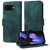 Google Pixel 9a Embossed Rhombus Starry Leather Phone Case - Green