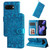 Google Pixel 9a Embossed Sunflower Leather Phone Case - Blue