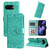 Google Pixel 9a Embossed Sunflower Leather Phone Case - Green