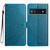 Google Pixel 9a Flower Embossed Leather Phone Case - Blue