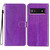 Google Pixel 9a Glitter Powder Flip Leather Phone Case - Purple