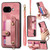 Google Pixel 9a Retro Cross Wristband Wallet Leather Back Phone Case - Pink