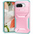 Google Pixel 9a Sliding Camshield Phone Case - Pink + Grey Green