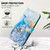 Samsung Galaxy S24 FE Art Colored Drawing Pattern Leather Phone Case - Ocean marble