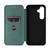 Samsung Galaxy S24 FE Carbon Fiber Texture Flip Leather Phone Case - Green