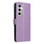 Samsung Galaxy S24 FE Cat and Bee Embossed Flip Leather Phone Case - Purple