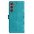 Samsung Galaxy S24 FE Cherry Blossom Butterfly Skin Feel Embossed PU Phone Case - Green