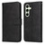 Samsung Galaxy S24 FE Classic Calf Texture Flip Leather Phone Case - Black