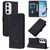 Samsung Galaxy S24 FE Crossbody 3D Embossed Flip Leather Phone Case - Black
