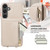 Samsung Galaxy S24 FE Crossbody Lanyard Zipper Wallet Leather Phone Case - Beige Samsung Galaxy S24 FE Crossbody Lanyard Zipper Wallet Leather Phone Case - Beige