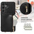 Samsung Galaxy S24 FE Crossbody Lanyard Zipper Wallet Leather Phone Case - Black