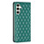 Samsung Galaxy S24 FE Diamond Lattice Magnetic Leather Flip Phone Case - Green