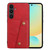 Samsung Galaxy S24 FE Double Buckle Card Slots Magnetic Phone Case - Red