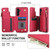 Samsung Galaxy S24 FE Double Flap Zipper RFID Leather Phone Case with Short Lanyard - Red