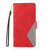Samsung Galaxy S24 FE Dual-color Rhombic Lattice Leather Phone Case - Red