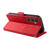 Samsung Galaxy S24 FE Dual-color Rhombic Lattice Leather Phone Case - Red