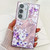 Samsung Galaxy S24 FE Electroplating Flowers Plants Texture TPU Phone Case - Azalea FL4