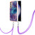 Samsung Galaxy S24 FE Electroplating Marble Dual-side IMD Phone Case with Lanyard - Purple 016