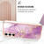 Samsung Galaxy S24 FE Electroplating Marble IMD TPU Phone Case with Ring Holder - Purple 001